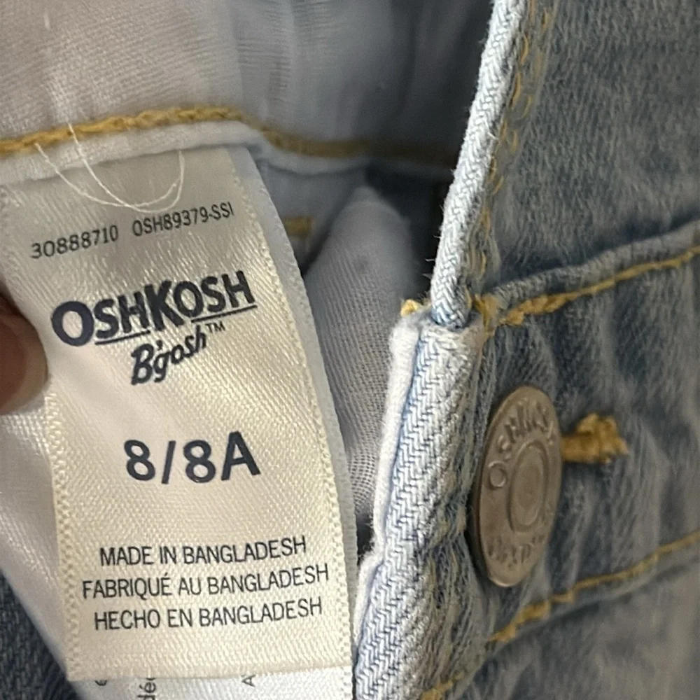 Oshkosh denim overalls dress girls size 8